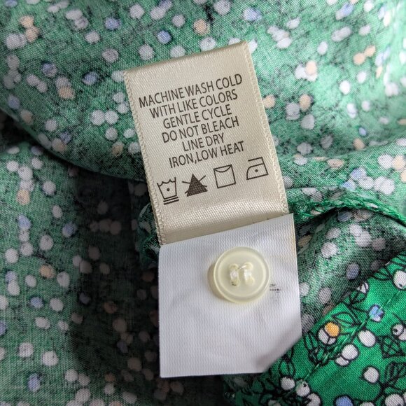 Max Studio Green Floral Peasant Bohemian Blouse Tunic Top Womens Size 1X NWT - Picture 12 of 16